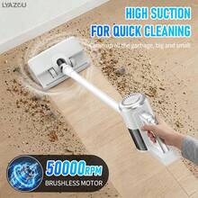 High Suction Upright Vacuum Cleaner, Portable Handheld Vacuum Cleaner For Home Use With Low Noise - Powerful Suction, Multi-Gear Adjustment, Large Capacity Battery, Long Runtime, LED Display With Anti-Tangle Design, Suitable For Home, Hard Floors, Sofa, Carpet, Pet Hair, 4-In-1 Lightweight Stick Vacuum Cleaner - White - View 10