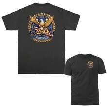 250 Años de Independencia de Estados Unidos, Bandera de Estados Unidos, Camiseta Patriótica del 4 de Julio - Negro - Ver 1