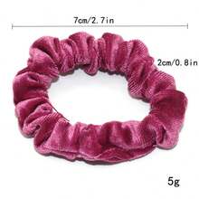30/18/6pcs/Set Women's Velvet Hair Scrunchies, No-Crease Leopard Print Cute Elastic Hair Bands, Hair Accessories, Sweet Casual Soft, Gift Party Style, Solid Color & Printed - Multicolor - View 10