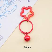 20Pcs Colorful Pentagram Bell Charms, Mini Star Bell Pendants For DIY Keychain, Bag Backpack Earphone Case Jewelry Making Supplies - Small Bell Keychain - View 45