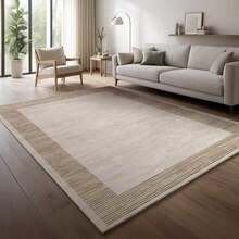 1pc Light Apricot Striped Area Rug, Living Room Carpet, Area Rug, Small Area Rug, Mat, Home Decor, Large Living Room Carpet, Round Carpet, Living Room Home Decor, Room Decor, Washable Carpet - Multicolor - View 8