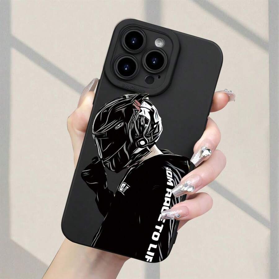 Funda para teléfono con diseño de casco, producto nuevo, éxito de , clásica, creativa y divertida. - (Un color) 1 unidad por paquete - Ver 1