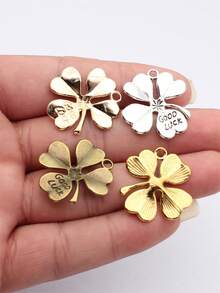 5件組 28x26mm GOOD LUCK 四葉草吊墜飾品，DIY珠寶手工項鍊鑰匙圈手機鍊手鍊製作配件 - GOOD LUCK四葉草 - 查看 1