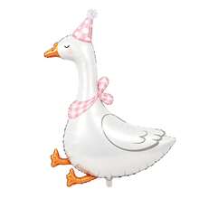 1/4pcs One Silly Goose Balloon 23inch Pink White Funny Goose Foil Balloon For One Silly Goose Birthday Baby Shower Spring Garden Party Decoration - View 16