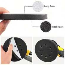 2pcs 5-Inch Soft Sponge Grinding Wheel For Angle Grinder, 125mm With 8 Holes - Impact Resistant And Low Noise, Easy To Attach To Backing Pad - Black and White - View 9