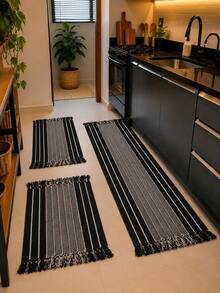 Kitchen Mat Set 3 Pieces: Runner + 2 Mats - milk coffee color - View 2