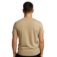 Set Of 2 Men's T-Shirts, 100% Premium Cotton, Printed, Various Colors, New Release - 卡其色和米白色 - 查看 2