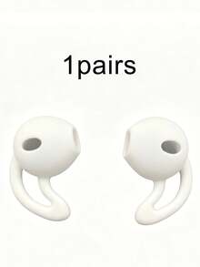 3/1Pair Soft Silicone Anti-Drop Ear Hooks For AirPods, In-Ear Earbud Tips, Non-Slip Sports Ear Covers, Sweatproof For Running Gym, Light Comfy Fit, Easy Install, Reusable Soft Caps, No Ear Soreness, Secure Anti-Fall Silicone Earphone Sports Gear - View 7