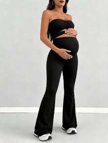 Jumpsuit Hamil Parara, Jumpsuit Hamil Hitam yang Nyaman dan Modis untuk Musim Panas - Hitam - View 5