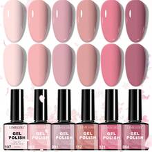LIMEGIRL Gel Nail Polish Set - 6 Colors Nude Pink Gel Nail Polish Set, Light Neutral Pink Nail Polish, Removable LED Manicure Starter Kit, Popular Manicure DIY Gift - 彩色 - 查看 8