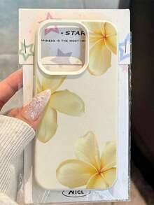 1件新款3朵黃花美學圖案磨砂荔枝紋理全鏡頭覆蓋TPU防震時尚手機殼 防指紋保護殼 適用於 11 12 13 14 15 16 17 Pro Max/Plus A56/55/54/53/52/51 S25/24/23/22/21系列（國際版，非國內版） - 彩色 - 查看 2