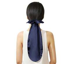 Faux Silk Long Bonnet Satin Hair Scrunchie & Hair Cap Set, Long Hair Protective Sleep Cap Hair Care Bag, Home Long Tail Style Sleep Cap - Long Tail Hair Bag - View 14