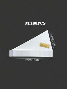 50/100/200pcs Transparent Cone-Shaped Packaging Bags, Waffle Cone Bags, Cone-Shaped Snack Bags, Triangular Food Bags With Twist Tie - Convenient And Practical, Moisture-Proof, Suitable For Candy, Chocolate, Cookies, Pastries, Marshmallows, Snacks And More - Multicolor - View 12