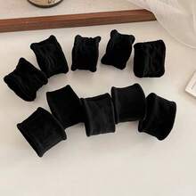 10/5/1 Stück elegante schwarze Haargummis für Damen, dicke nahtlose elastische Pferdeschwanz-Haarbänder, rutschfeste weiche Haarbänder, geeignet für alle Haartypen - A - Übersicht 5