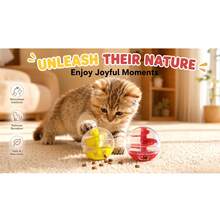 Cat Interactive Food Dispenser Ball, Spiral Shape Pet Chew Toy, Entertaining Food Puzzle Treat Feeder - Multicolor - View 18