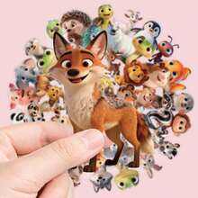 POKOJA LAND 56/112Pcs Cute Animal Stickers, Mixed Forest Marine Farm Cute Creature Waterproof Decals For Journal Phone Case Water Bottle Scrapbook Table Decor - A - View 5