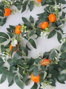 1pc Artificial Orange Stem, Realistic Orange Vine, Kitchen, Home, Party, Spring/Summer Decorative Fruit Ornament - Orange Vine - View 4
