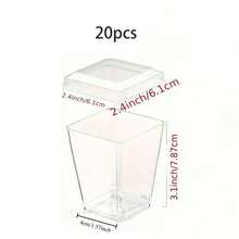 Vasos para postres de 10/20/30/50 oz con tapas y sin tapas - Vasos transparentes multiusos para pudín de plátano, yogur, mousse, pastel y helado - Duraderos y apilables, adecuados para cumpleaños, bodas, suministros para fiestas, vajilla de boda - Recipientes para preparación de alimentos festivos, diseño apilable, material ligero, organizador de eventos - transparente - Ver 13