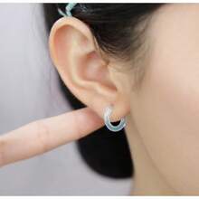 1 Pair Minimalist Small Resin Ear Plugs, Available In 2pcs/4pcs Set (Hypoallergenic) - Multicolor - View 3