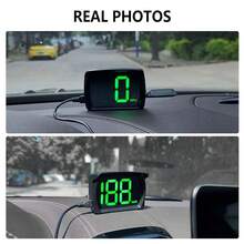 Pantalla HUD Universal para Coche con Velocímetro GPS, Pantalla Digital de Velocidad, Brillo Automático, Alerta de Exceso de Velocidad, Plug & Play, Medidor de Velocidad para Parabrisas y Salpicadero, Compatible con Todos los Vehículos - A - Ver 8