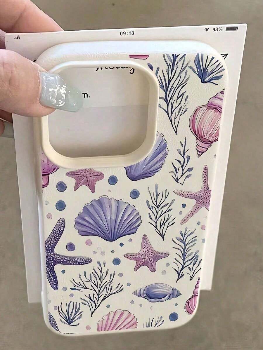 PU.Children's Elements.Shell.Stars.Suitable Color.Pink.White.Shock Resistant.Design.Fashion.1 Piece.Full Coverage.TPU.Compatible.Children's Series.161514131211.ProMax. - 多色 6 - 查看 1