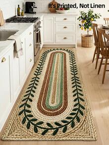 DAJIANG 1pc 3D Woven Long Strip Rug, Kitchen Mat, Long Floor Mat, Suitable For Bathroom, Kitchen, Outdoor, Hallway, Bedroom, Living Room, Next To Washing Machine, Machine Washable Rug Accessory, Easy To Clean Entryway Mat, Non-Slip Bedroom Decorative Rug - Multicolor - View 10