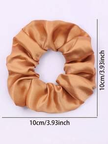 6pcs Solid Color Faux Silk Satin Hair Scrunchies, Soft Silky Elastic Hair Ties, Versatile Daily Hair Accessories, Elegant And Minimalist; Suitable For Daily, Casual, Party, Commute, Vacation And More Occasions, Also Applicable For Updo, Ponytail, Face Washing, Makeup And Daily Styling - Multicolor - View 4
