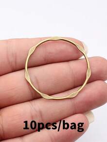 10pcs 43x43mm Embossed Hollowed-Out Geometric Circle Charms Pendant For DIY Jewelry Making Necklace Keychain Phone Chain Bracelet Making Accessories - Ring - View 13
