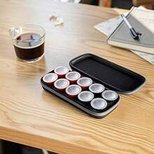Travel Carrying Case Compatible With  OrignalLine Capsules, Accessory For Portable Espresso Maker Protective Coffee Pods Holder With Foam PU Material Hold 10 Pods Black - View 7