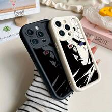 [24h Versand Aus DE/FR/ES]Two-Color Black White Dual Color Eyes Anime Character Phone Case, Matte Shockproof Full Lens Protective Cover,  Birthday & Christmas Gift For Manga Fans, Fits  17/16/15/14/13/12/11 Plus Pro Max/17Air/16e,  Galaxy S21-S26 Ultra/Edge/Fe/Plus, ,  Phones, Anti-Scratch Slim Non-Slip TPU Stylish Phone Shell For Teens & Adults - 2 - View 5