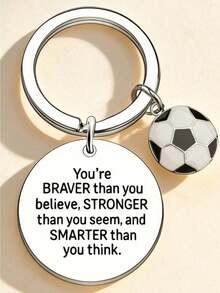 Soccer Pendant Keychain Backpack Strap Accessory, Cool Soccer Enthusiast Keychain - A - View 2