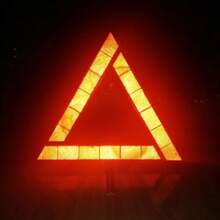 Red Reflective Triangular Warning Sign For Cars, Foldable, Emergency Parking Sign, Vehicle Emergency Tool. - A - View 2