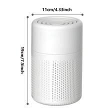 1pc Desktop Small Air Purifier For Home & Office, 3-Stage HEPA Filtration Ultra Quiet Air Cleaner, Captures Pet Hair Smoke Pollen Dust Odor Elimination For Smokers & Allergy Sufferers - White - View 10