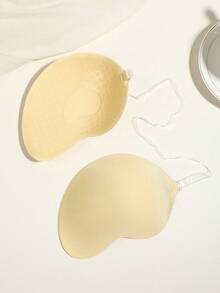 Mango Crescent Front Buckle Adhesive Bra With Detachable Clear Halter Straps, A-D Cup Invisible Push-Up Pasties For Wedding & Backless Dresses - Multicolor - View 4