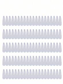 50入簡約百搭5cm金屬BB髮夾，適合日常穿搭、假期與節慶休閒，金色髮飾抓夾髮夾髮飾夾，校園用品，夏季旅行派對生日髮飾髮夾 - 白色 - 查看 5