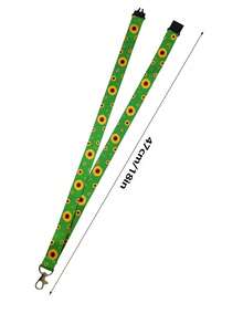 1pc Sunflower Print Long Lanyard With Detachable Safety Buckle And Lobster Clasp, Universal Halter For Campus Card, ID Badge, Access Card, Keys And Phone, Suitable As Gift Or Daily Use - Multicolor - View 4