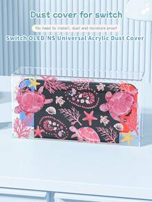 New Switch 2 (2025) Game Accessories, 1pc Pink Turtle Star Ocean Pattern Storage Bag For Charger And Data Cable, Compatible With Switch/Switch 2 Protective Case, Compatible With Switch 2/Switch OLED/Switch NS Battery Version Game Console Storage Bag/Protective Case, Card Box, Dust Cover, Dock, Built-In Stand, Can Store 10 Game Cards, Portable Travel, Anti-Drop Anti-Pressure Game Cartridge Box Controller Bag Accessory - Multicolor - View 19