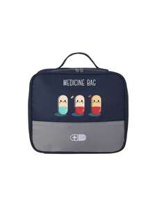 Portable Medical Bag, Printed With "Medicine Bag" And Pill Pattern, Portable Camping Medical Bag, Compact First Aid Kit, Suitable For Travel And Home Portable Storage Bag, Small Medical Bag, Convenient Medical Kit, Emergency Bag, Multiple Colors Available, Back To School Essential, Suitable For Daily/Outdoor/Travel, Suitable For Health-Conscious People And Use Anytime, Anywhere, Essential Medical Accessory, Daily Health Management Organizer - Multicolor - View 27