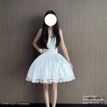 Lolita 蓬蓬裙 35cm 可調蓬度 魚骨支撐 日常穿著 豐盈款 Lolita 魚骨蓬裙 - 白色 - 查看 15
