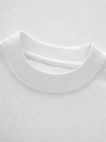 Camiseta de manga corta con estampado de letras de helado Y2K para mujer, nueva moda de verano, versátil, holgada, con cuello redondo, estilo Y2K. - Blanco - Ver 3