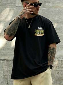 Men T-Shirts - Black-1 - View 5
