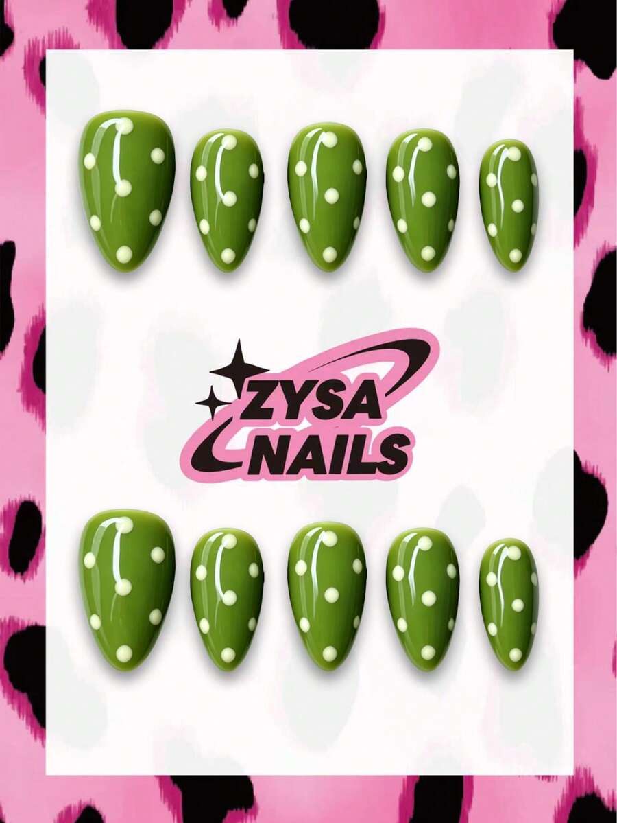 Zysa 10pcs Handmade Nails Press On Nails Short Nails For Summer Vacation Graduation Party - Multicolor - View 1