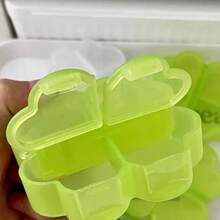 1 pieza Caja de pastillas mini con compartimento de trébol, caja de almacenamiento portátil para joyas, adecuada para el hogar y los viajes, esencial para hombres y mujeres - Caja verde - Ver 2