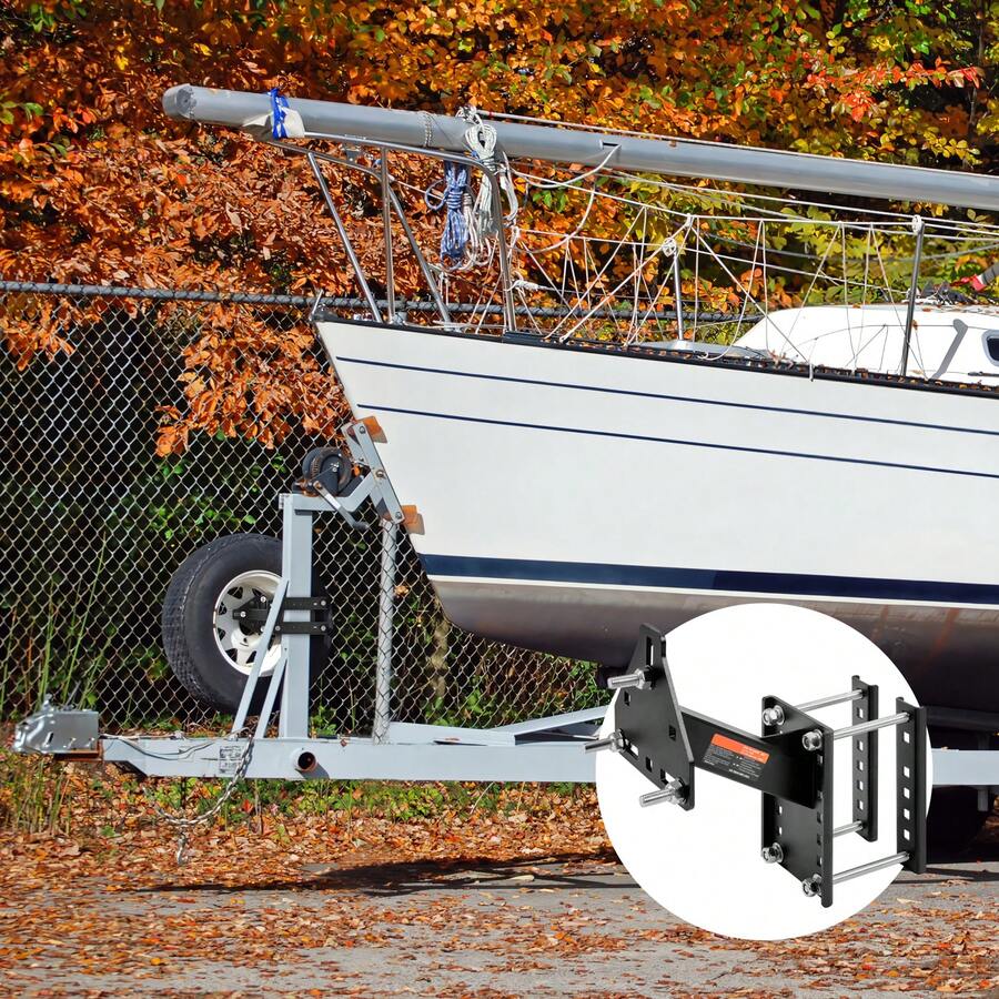 Spare Tire Carrier For Trailers, 73 Kg Capacity, Fits 4, 5, 6 And 8 Inch Wheels, Bolt Patterns Compatible With Various Trailer Models - A - View 1
