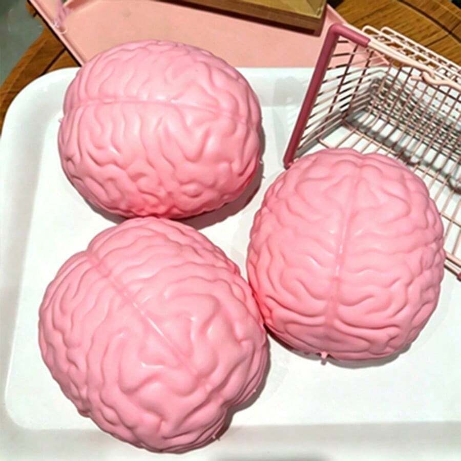 超大号减压脑部挤压玩具，慢回弹软球，释放情绪，可塑形 - 生日礼物，完美礼物，新品畅销