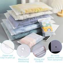 30pcs Travel Storage Bags, Multiple Sizes (10 Large, 10 Medium, 10 Small), Transparent Zipper Seal Reusable, Suitable For Clothes And Shoes, Space-Saving Durable Storage Bags - View 2