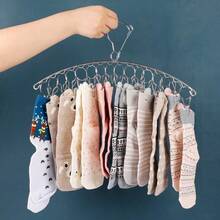 Premium Windproof Drying Rack, Windproof Clothes Hanger, Thickened Stainless Steel Drying Rack, Suitable For Drying Socks, Bras, Underwear, Stockings And Gloves (Travel Essential, Towel Clips, Beach Towel Clips, Multi-Functional Storage Drying Rack) - Multicolor - View 5