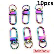 10 piezas de ganchos con cierre de langosta a presión para llaveros DIY, accesorios y suministros para hacer joyas - 33x13mm - Ver 8