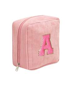 Sanitary Napkin Storage Bag, Letter Pattern Sanitary Napkin Storage Bag, Portable Makeup & Lipstick Bag, School Supplies Storage Bag, Can Be Used To Store Sanitary Napkins, Panty Liners, Cosmetics, Essential For Girls When Going Out. - Multicolor - View 11