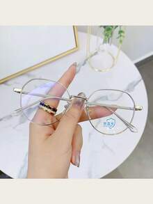 Geometric Pattern Casual Copper Glasses, All Season - Multicolor - View 9